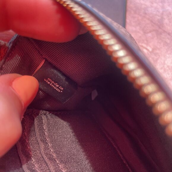 Coach Women's Corner Zip Wristlet In Pouch, Small - Khaki Gold - Picture 6 of 7